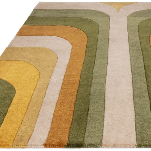 Green Romy Retro Hand-Tufted Indoor/Outdoor Rug