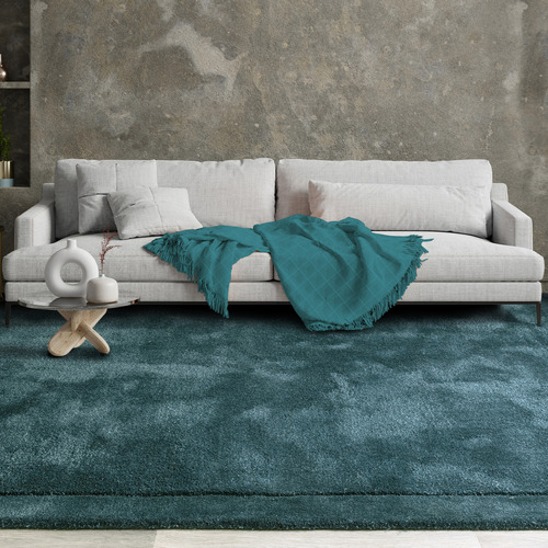 Teal Rise Hand-Tufted Wool & Viscose Rug