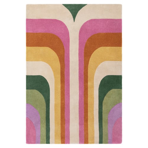 Pink Romy Retro Hand-Tufted Indoor/Outdoor Rug