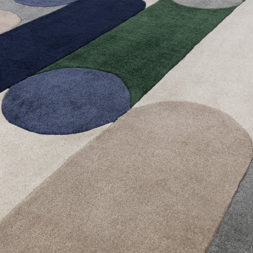 Blue Romy Morse Hand-Tufted Indoor/Outdoor Rug