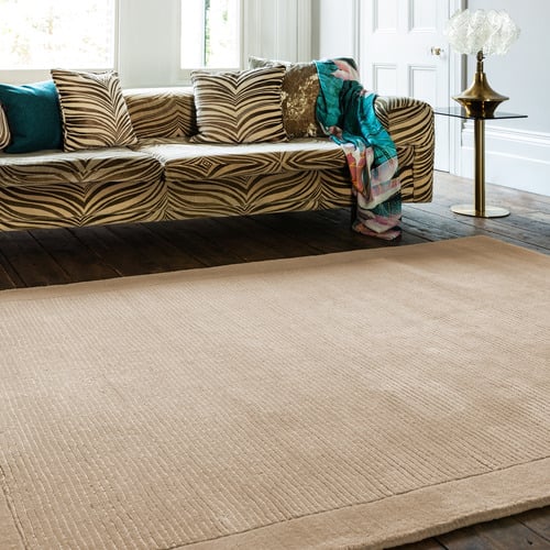 Beige York Hand-Woven Wool Rug