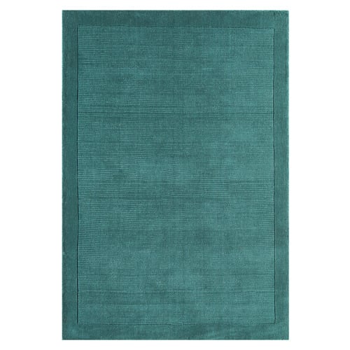 Teal York Hand-Woven Wool Rug