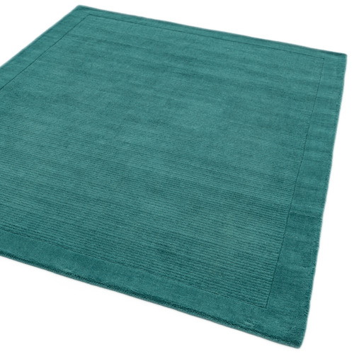 Teal York Hand-Woven Wool Rug