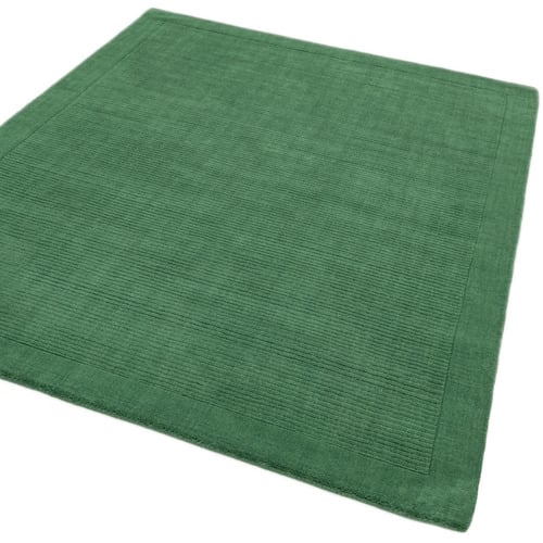 Forest Green York Hand-Woven Wool Rug