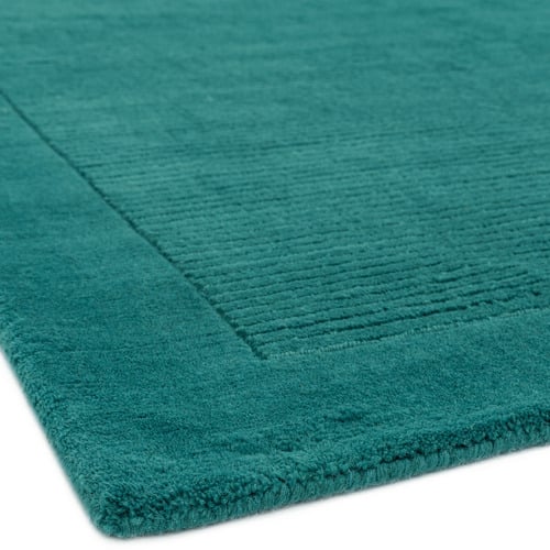 Teal York Hand-Woven Wool Rug