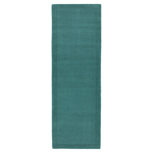 Teal York Hand-Woven Wool Runner