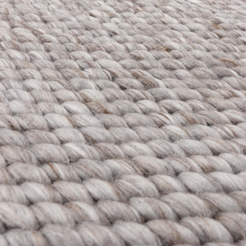 Charcoal Zander Hand-Woven Wool-Blend Rug