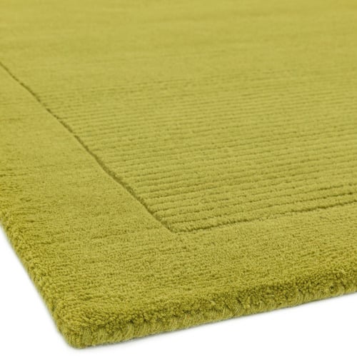 Green York Hand-Woven Wool Rug