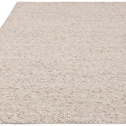 Oyster Zander Hand-Woven Wool-Blend Rug