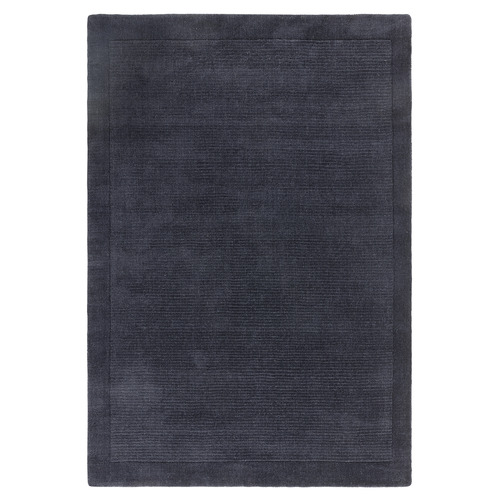 Navy York Hand-Woven Wool Rug