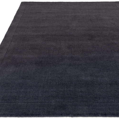 Navy York Hand-Woven Wool Rug