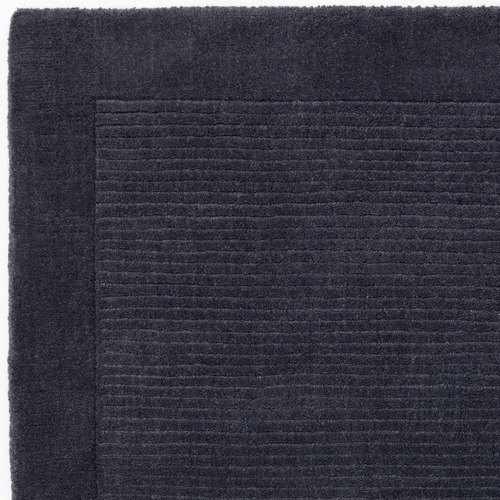 Navy York Hand-Woven Wool Rug