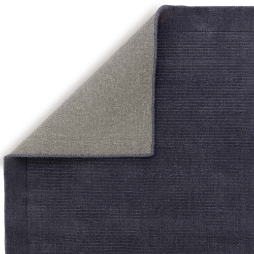 Navy York Hand-Woven Wool Rug