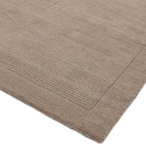 Taupe York Hand-Woven Wool Rug
