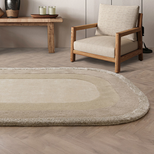 Calico Halo Hand-Tufted Wool & Viscose Oval Rug