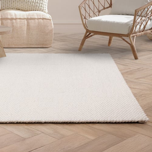 Ivory Zander Hand-Woven Wool-Blend Rug
