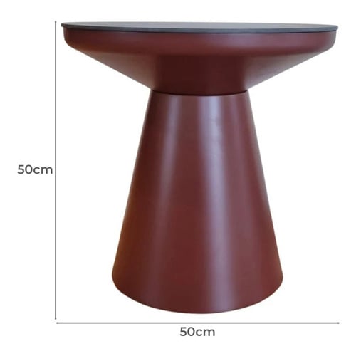 Burgundy Nina Outdoor Side Table