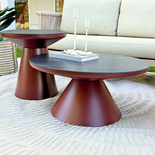 Burgundy Nina Outdoor Coffee Table