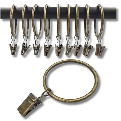 Innov Drape Steel Curtain Rings with Clip