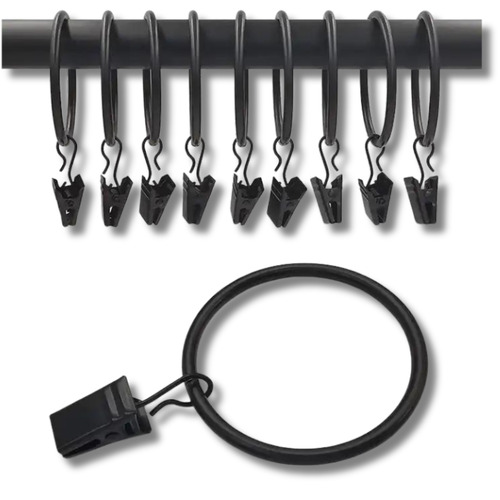 Innov Drape Steel Curtain Rings with Clip