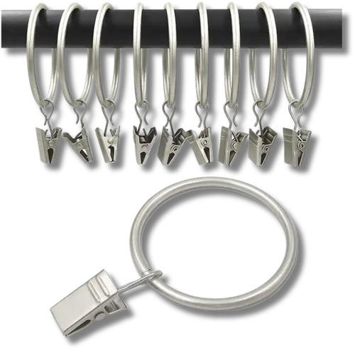 Innov Drape Steel Curtain Rings with Clip