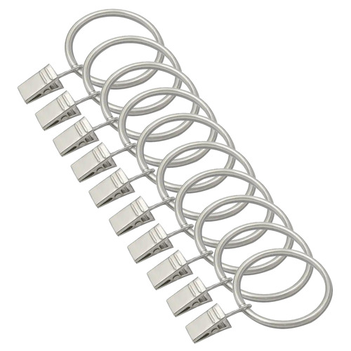 Innov Drape Steel Curtain Rings with Clip