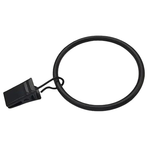 Innov Drape Matte Black Curtain Rings with Clip