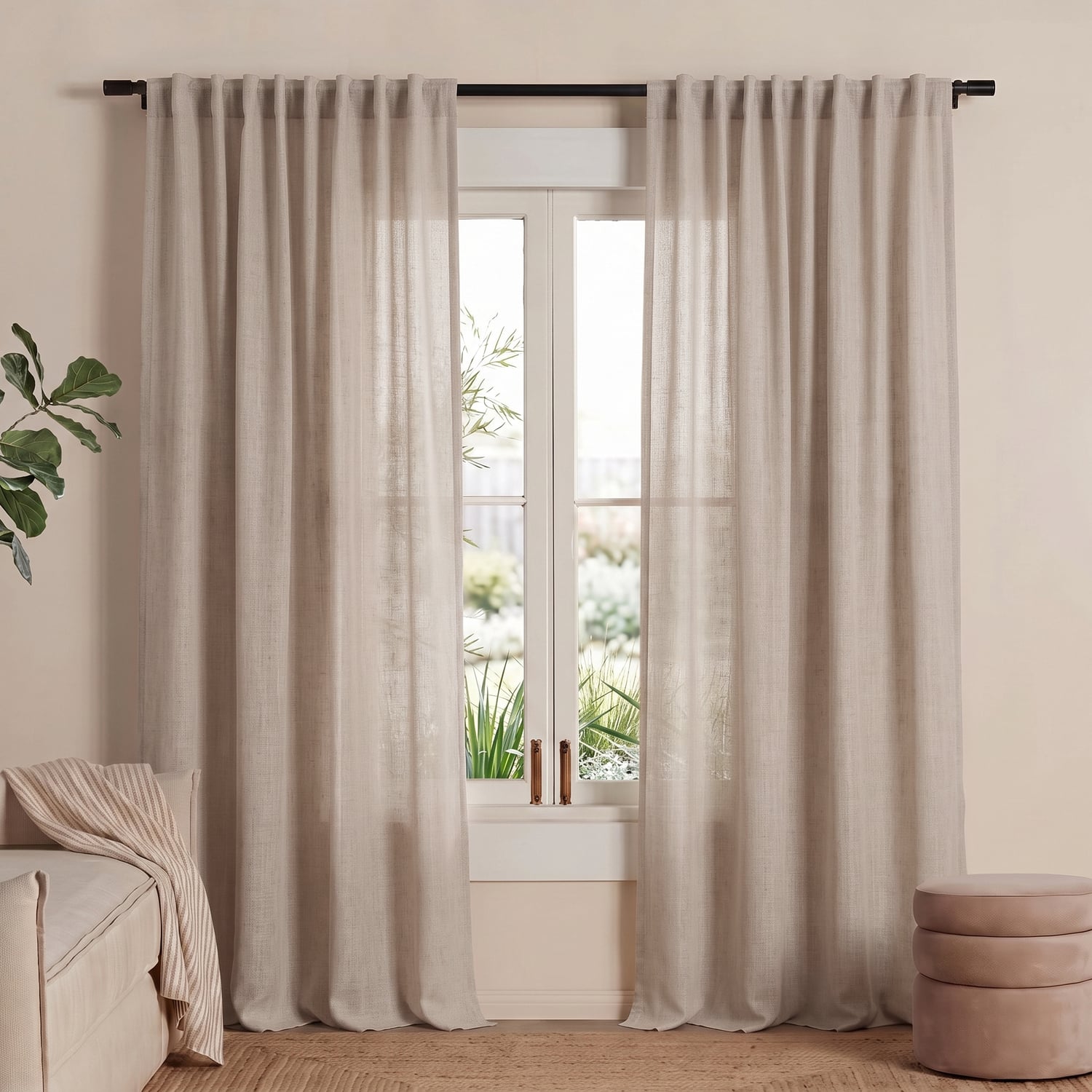 Palmo Light Filtering Single Panel Curtain
