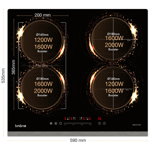 Black Cannes Induction Cooktop