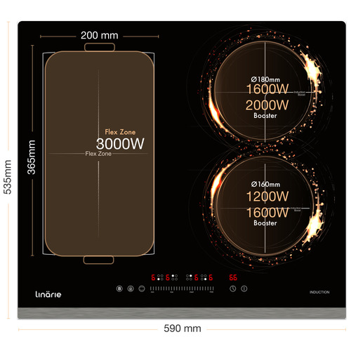 Black Cannes Induction Cooktop