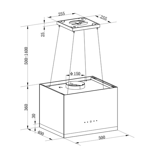 50cm Linarie Caledonia Range Hood