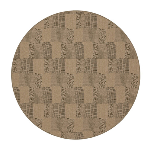 Green Quilt Machine Washable Round Rug