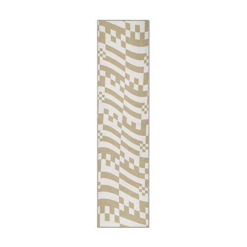 Beige Win Machine Washable Runner