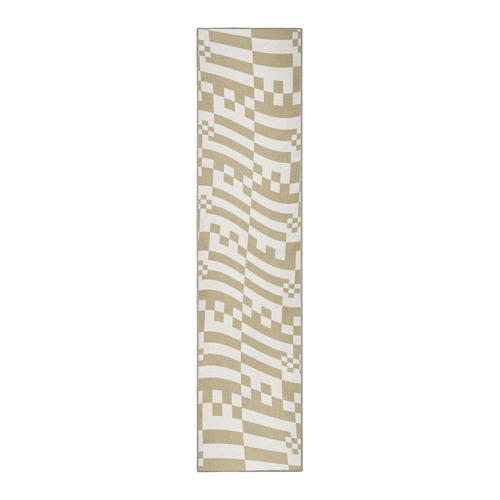 Beige Win Machine Washable Runner