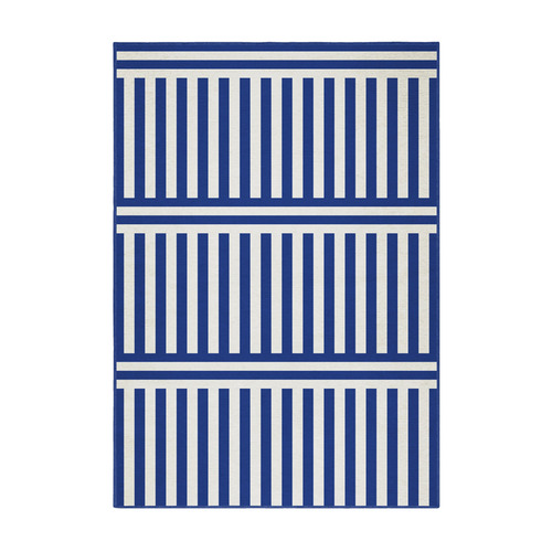 Royal Blue Plinth Machine Washable Rug