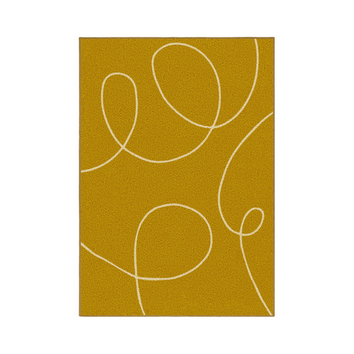Mustard Extroverted Machine Washable Rug