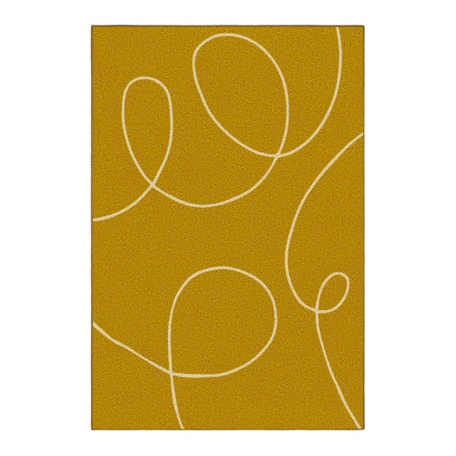Mustard Extroverted Machine Washable Rug
