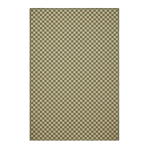 Sage Checks Machine Washable Rug