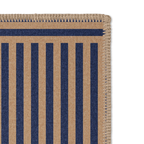 Royal Blue Plinth Machine Washable Rug
