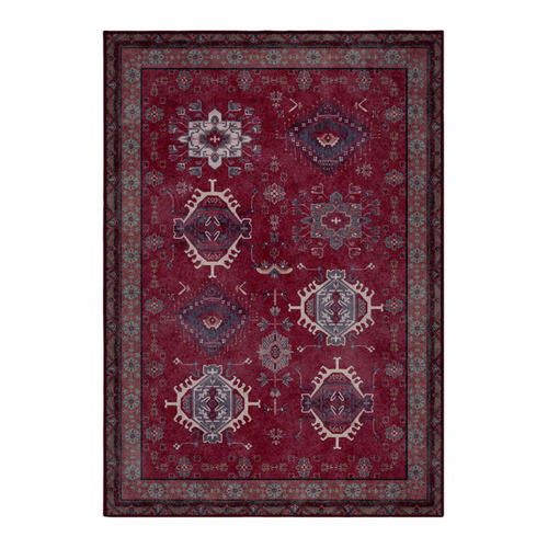 Crimson Parts Machine Washable Rug