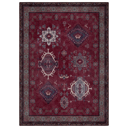 Crimson Parts Machine Washable Rug