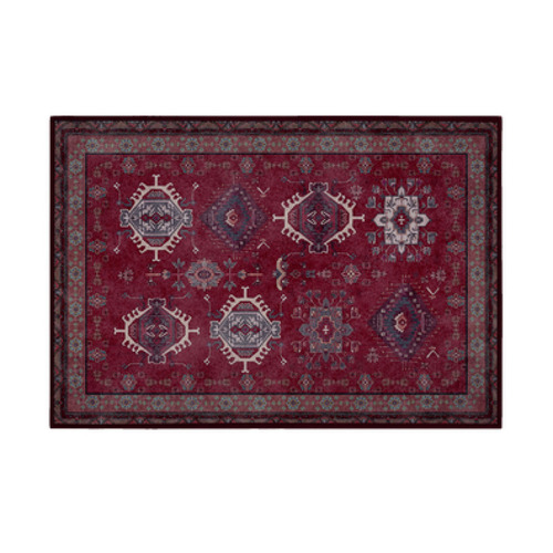 Crimson Parts Machine Washable Rug
