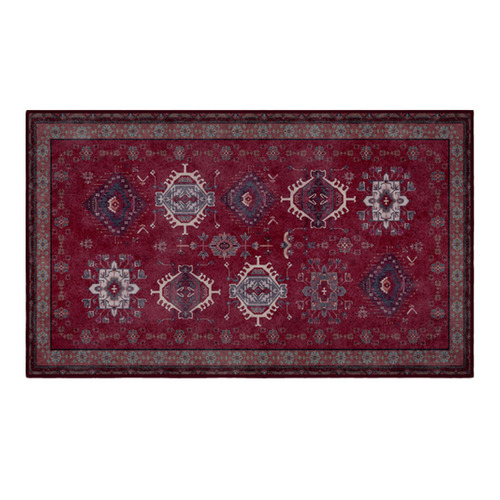 Crimson Parts Machine Washable Rug