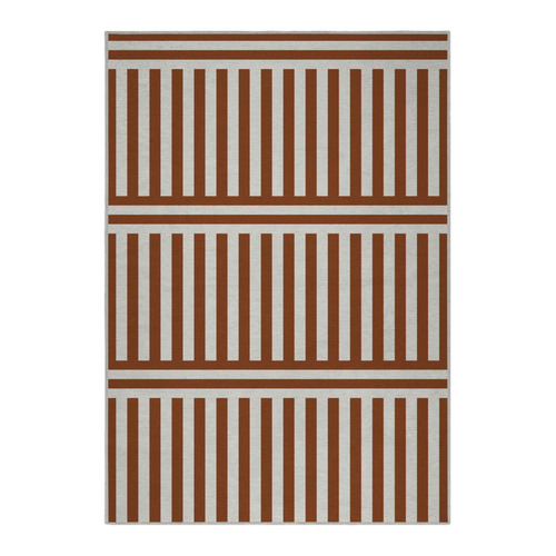 Brown Plinth Machine Washable Rug