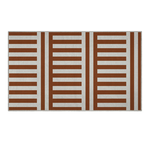 Brown Plinth Machine Washable Rug