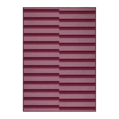 Dark Pink Carrel Machine Washable Rug