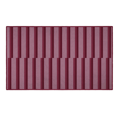Dark Pink Carrel Machine Washable Rug
