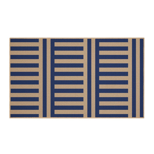 Royal Blue Plinth Machine Washable Rug
