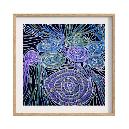 Weaving Circles Framed Paper Print Wall Art