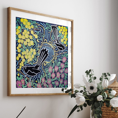 Bush Tucker & Medicines Framed Paper Print Wall Art